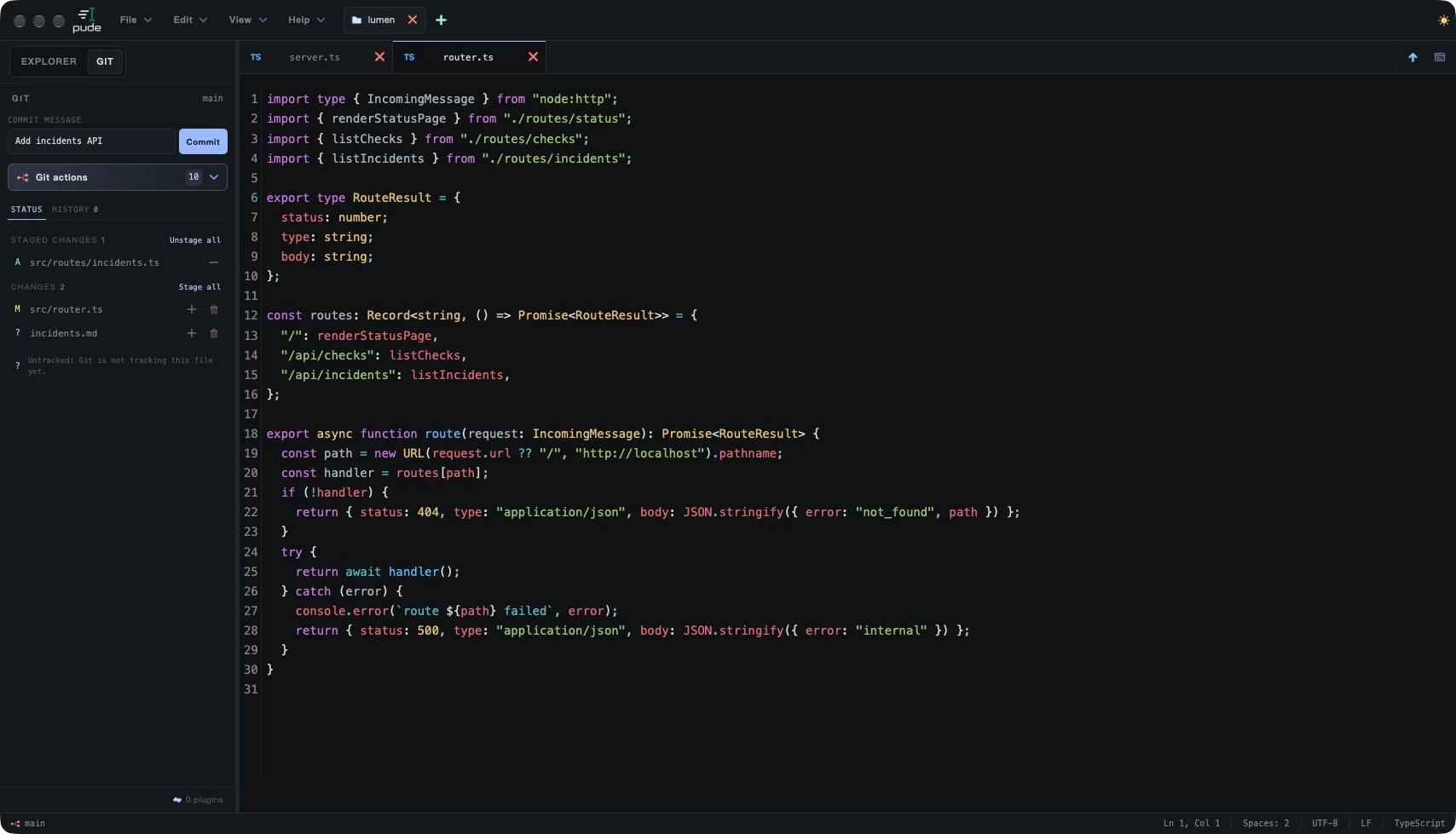 Git, one tab away